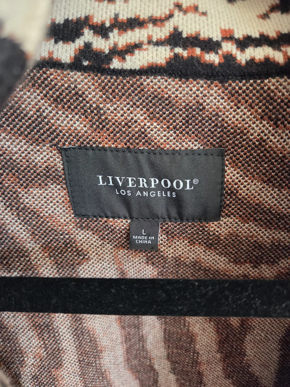 Liverpool Zebra-Print Black and Cream Cardigan